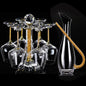 Gold Foil Accents Crystal Glass Set