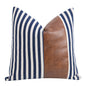 Stripe Leather Pillowcase