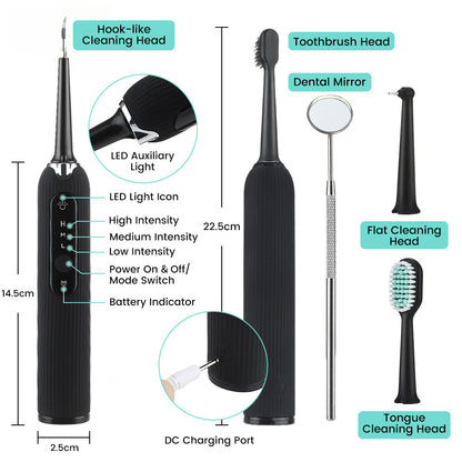 Portable 3-Gear Oral Cleaning Tool Replacement Set