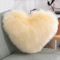 Faux Fur Heart Shaped Pillow