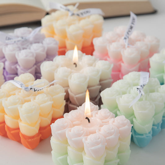 Gradient Flower Scented Candle Collection