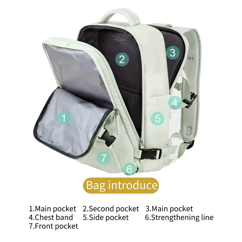 Travel Backpack - Large Capacity Multi-Function Lightweight Waterproof Bagpack