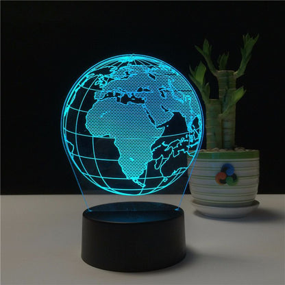 3D Earth Globe Night Light 