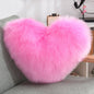 Faux Fur Heart Shaped Pillow