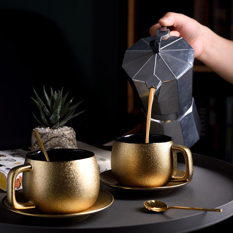 Golden Coffee Cup Set