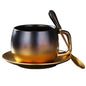 Gold Plated Ceramic Coffee Cup Set