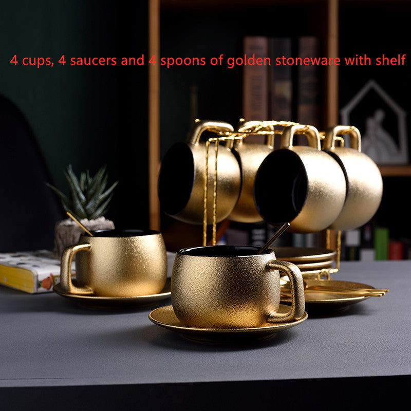 Golden Coffee Cup Set