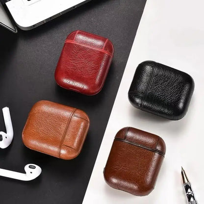 Soft Faux Leather Airpods Protective Case