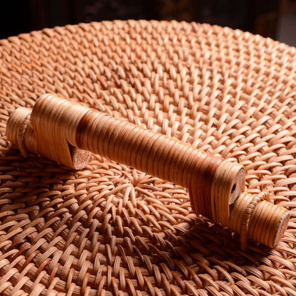 Handmade Rattan Drum with Cover