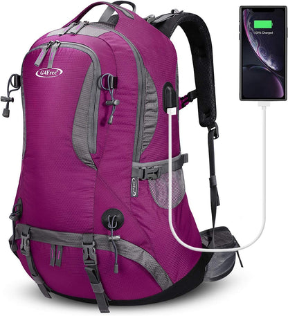 50L Hiking Backpack (Rose Red)