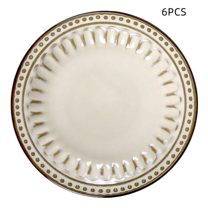 Hand-Painted Ceramic Dinner Plate Collection