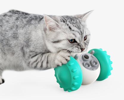 Interactive Food Dispensing Toy - Robot Tumbler for Dogs and Cats