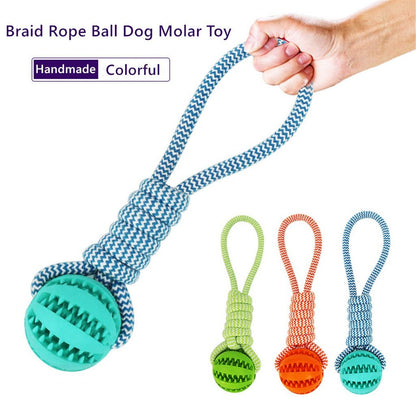 Interactive Treat Rope Rubber Leaking Balls