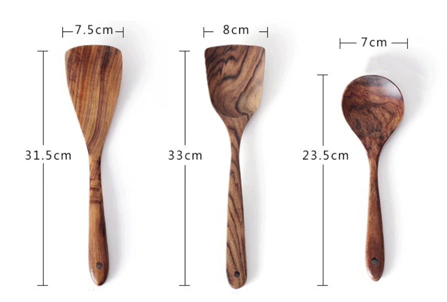 Teak Kitchen Utensil Set