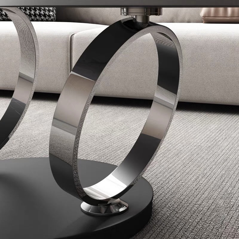 Round Rotating Retractable Coffee Table