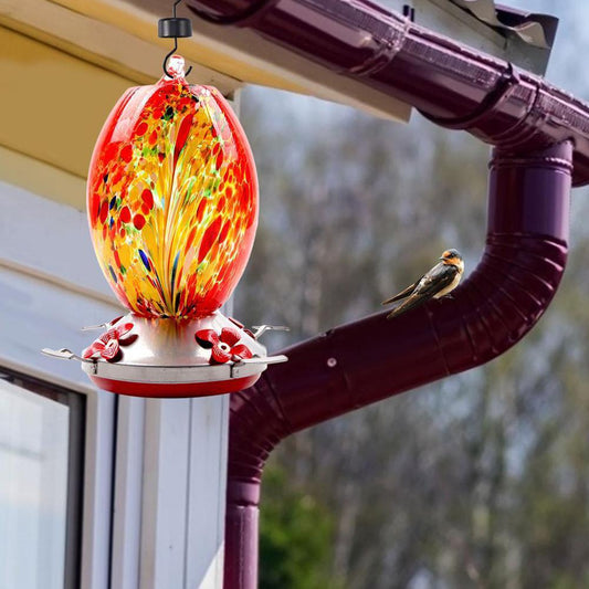 Stained Glass Hummingbird Feeder