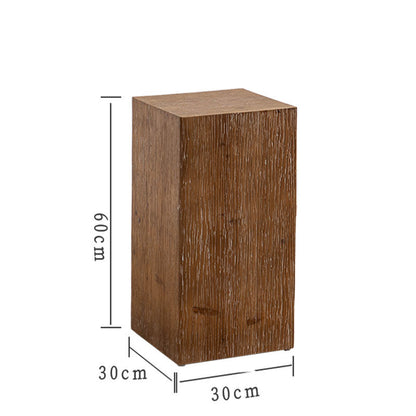 Wood Block Corner Table