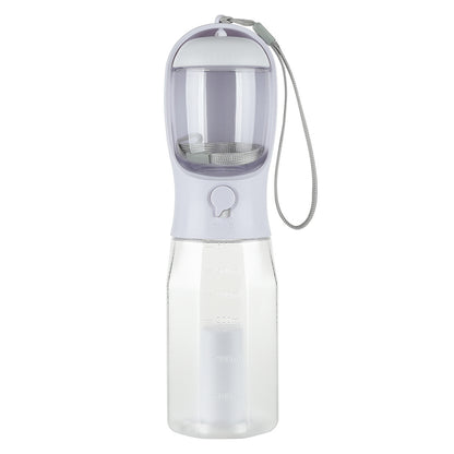 Portable 3-in-1 Pet Water Bottle, Feeder, and Bag Dispenser