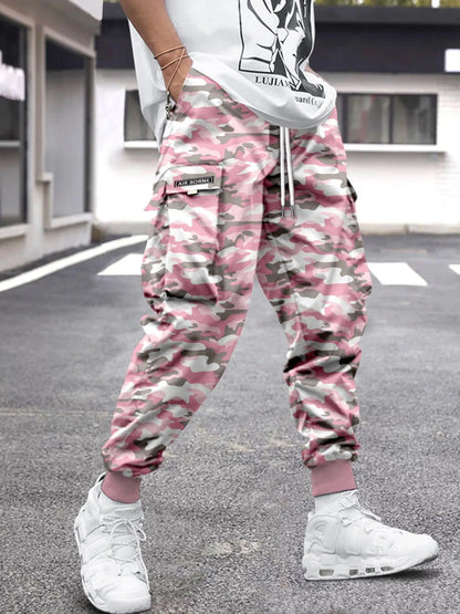 Retro Patched Loose Fit Cargo Pants 