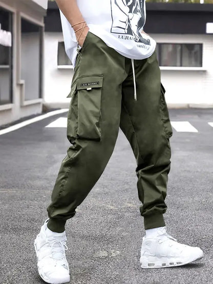 Retro Patched Loose Fit Cargo Pants 