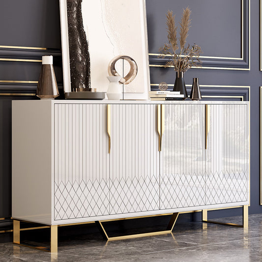 Gold Accents Modern Storage Cabinet