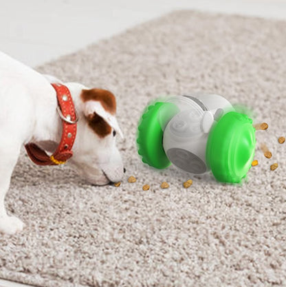 Interactive Food Dispensing Toy - Robot Tumbler for Dogs and Cats