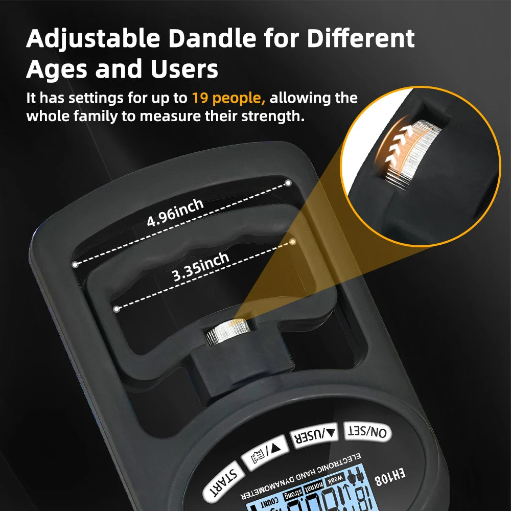 Digital Grip Strength Tester- up to 265Lbs/120Kg 