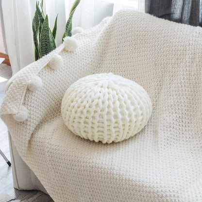 Handmade Thick Wool Woven Pillow