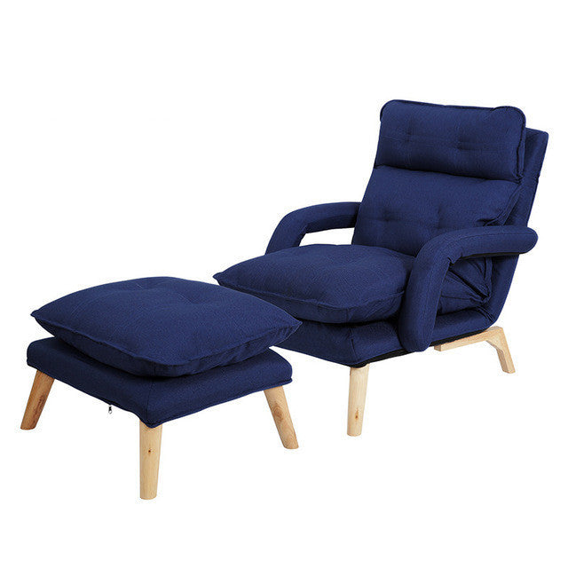 Modern Fabric Lounge Chair with Ottoman