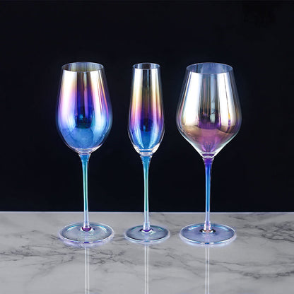 Gradient Colorful Crystal Wine Glasses