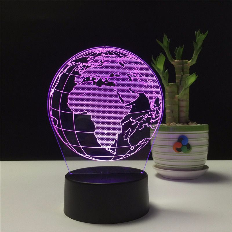 3D Earth Globe Night Light 