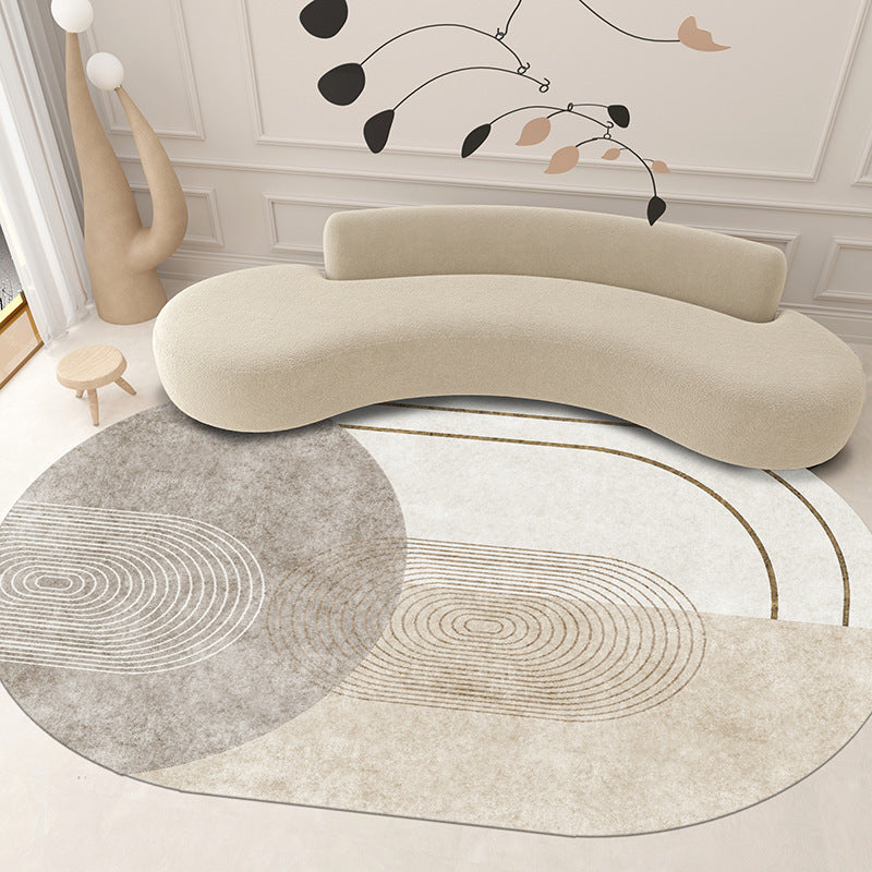 Luxurious Oval Cashmere Feel Rug