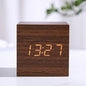 Wooden Cube Digital Alarm Clock