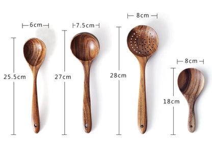 Teak Kitchen Utensil Set