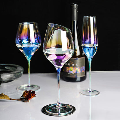 Gradient Colorful Crystal Wine Glasses