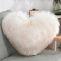 Faux Fur Heart Shaped Pillow