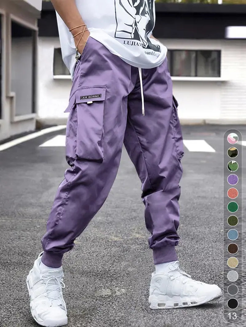 Retro Patched Loose Fit Cargo Pants 