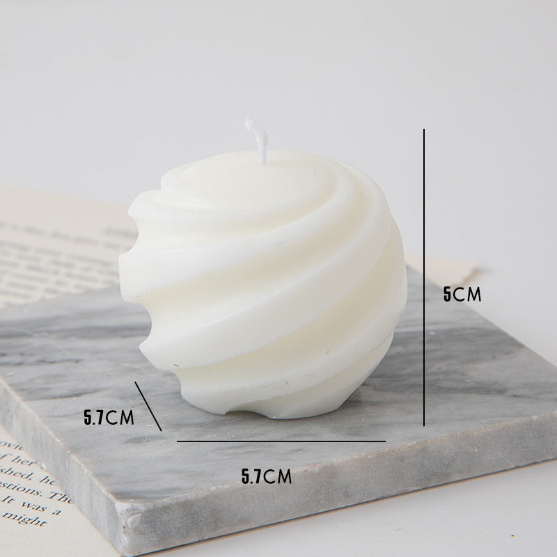 Serene Spiral Paraffin Candle Collection