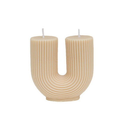 U-Shaped Geometric Candle