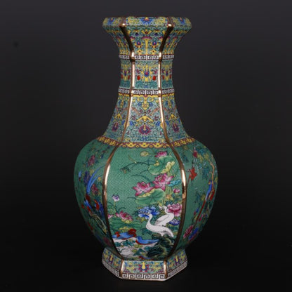 Antique Enamel Vase