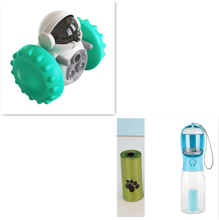 Interactive Food Dispensing Toy - Robot Tumbler for Dogs and Cats