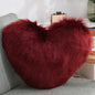 Faux Fur Heart Shaped Pillow