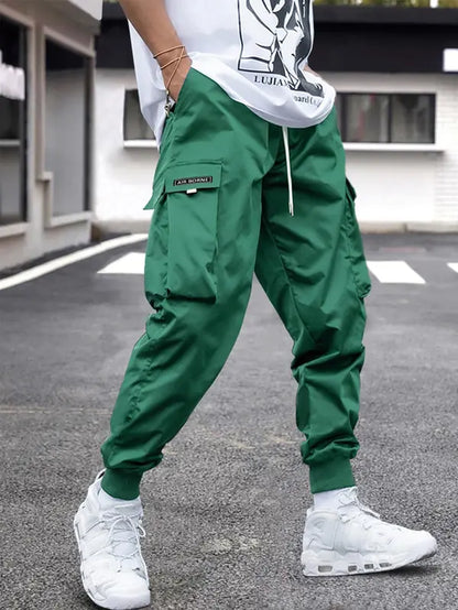 Retro Patched Loose Fit Cargo Pants 