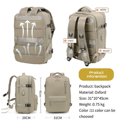 Travel Backpack - Large Capacity Multi-Function Lightweight Waterproof Bagpack