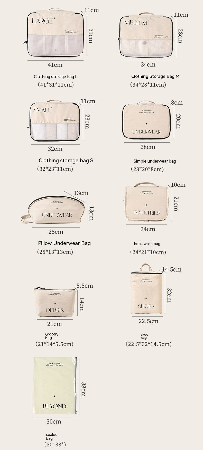 Suitcase Organizer Set