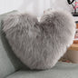 Faux Fur Heart Shaped Pillow