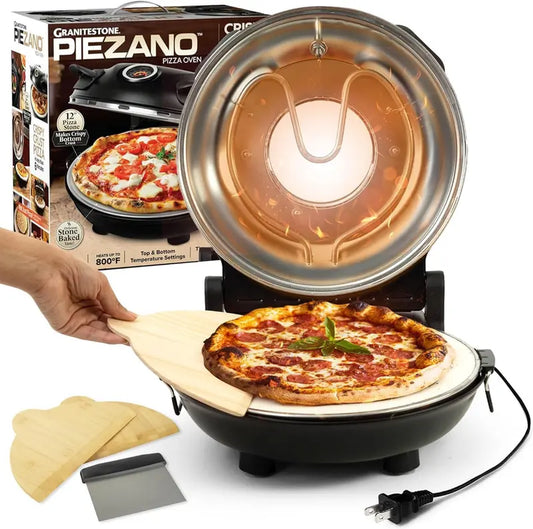 Granitestone Piezano Pizza Oven - Countertop 800°F Brick Oven Pizza 