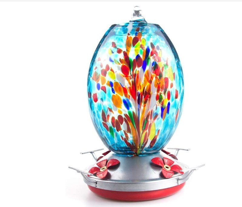 Stained Glass Hummingbird Feeder