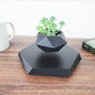 Hexagonal Wood Grain Magnetic Levitating Flower Pot