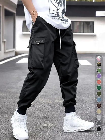 Retro Patched Loose Fit Cargo Pants 